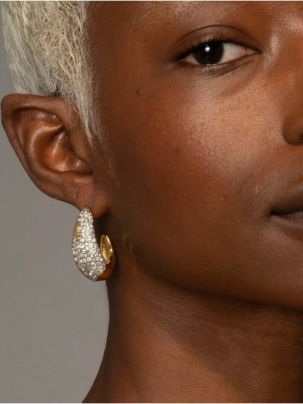 NEW ALEXIS BITTAR Solanales Sculpted Drop Earrings Gold Clear MY18
